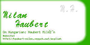 milan haubert business card